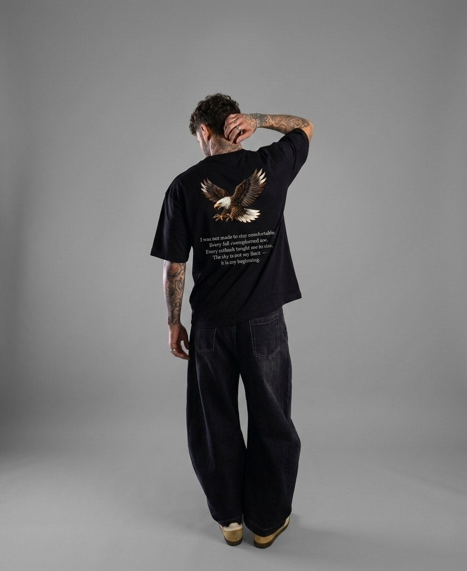 WINGS OF RESILIENCE | Unisex Terry Oversized Tee - Clobric Fashion