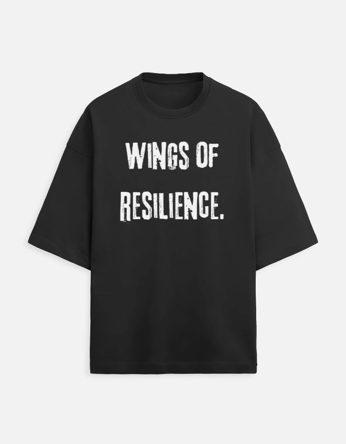 WINGS OF RESILIENCE | Unisex Terry Oversized Tee - Clobric Fashion