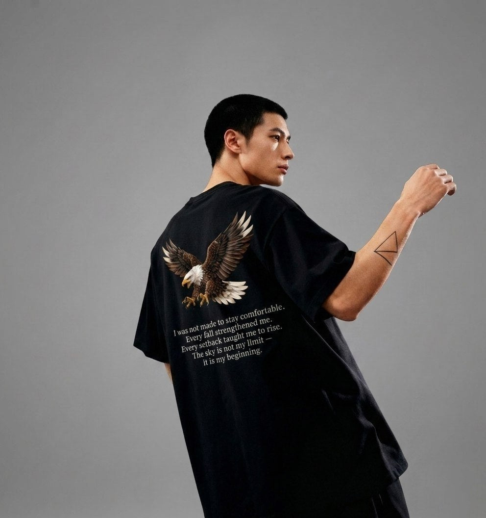 WINGS OF RESILIENCE | Unisex Terry Oversized Tee - Clobric Fashion